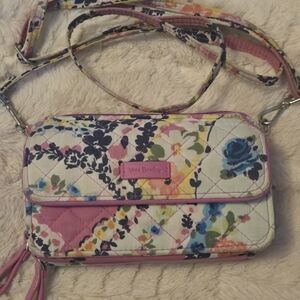 Vera Bradley Iconic RFID All-In-One Crossbody-Wildflower Paisley- Multi Zip
